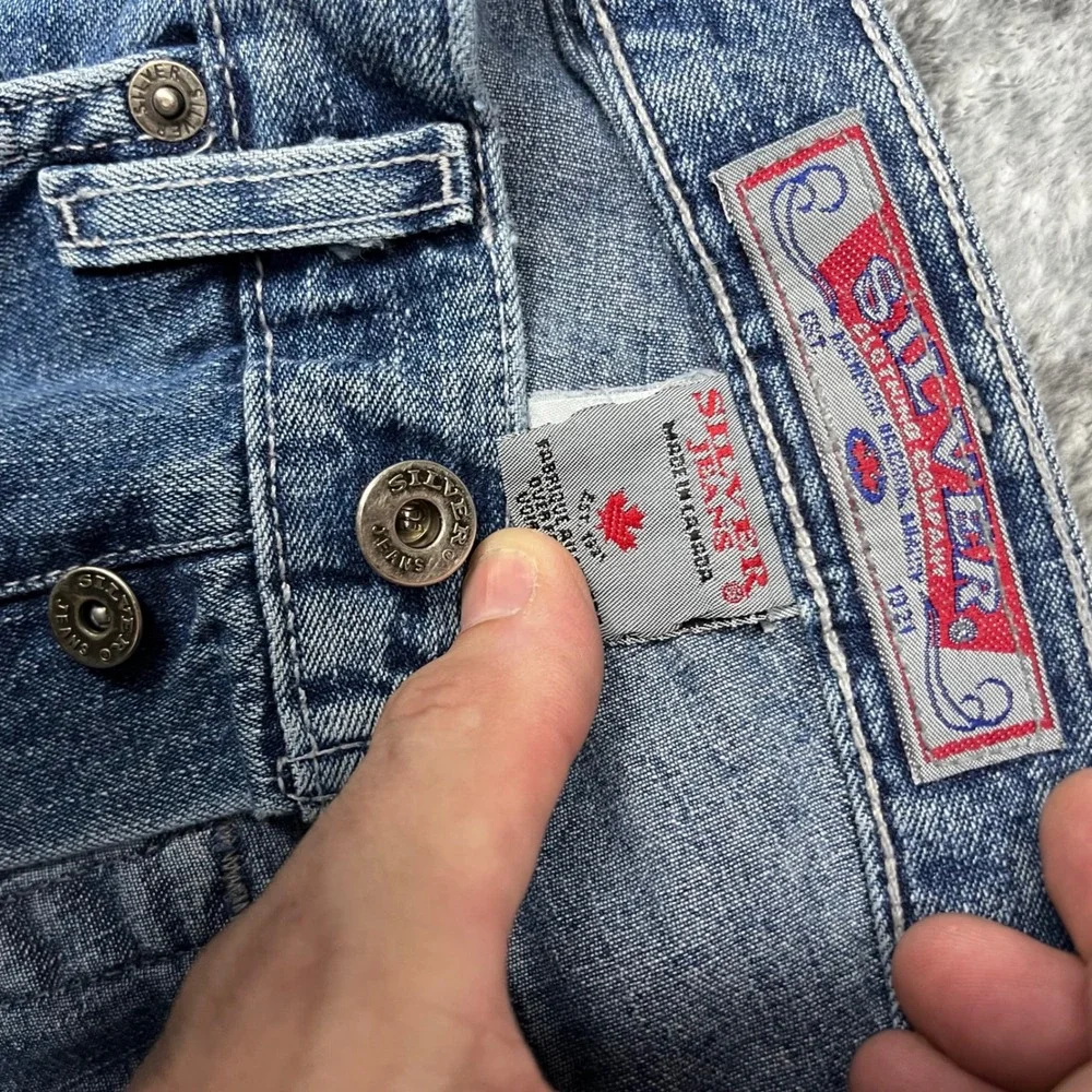 VTG Silver Jeans Co. Medium Wash Bootcut Button Fly Denim Made in Canada 28x33